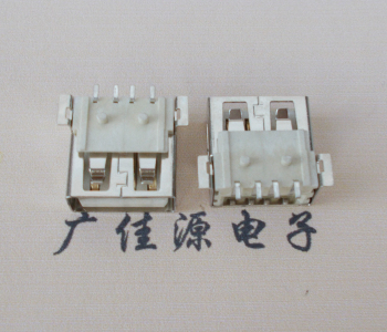 南山USB AF方形脚 贴片母座 1.0/1.2柱子直边接口