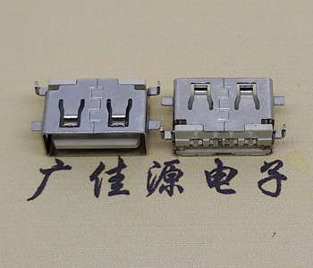 南山USB母座 前贴后插 沉版1.1/1.9总长8.5mm大电流