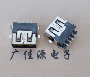 南山 USB母座 贴片沉板3.5/4.9 直口/卷口铜壳/铁壳