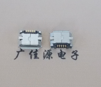 南山MICRO USB 5Pin母座 贴板封装接口 卷边镀雾锡