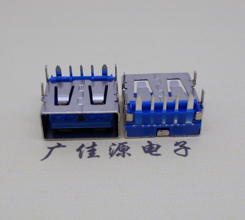 南山 USB5安大电流母座 OPPO蓝色胶芯,快速充电接口
