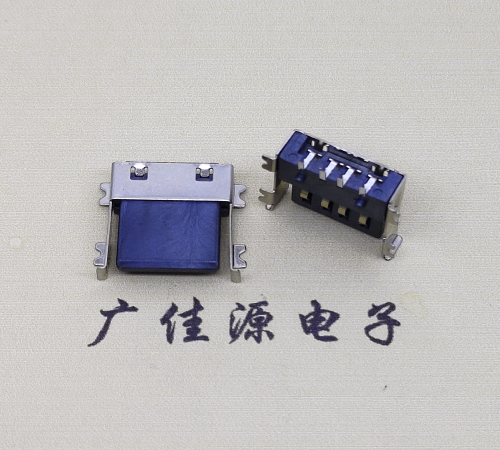 南山薄胶芯母座 USB2.0卧式贴板A母10.0短体尺寸